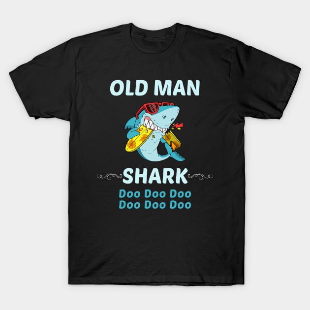 Family Shark 1 OLD MAN T-Shirt by blakelan128